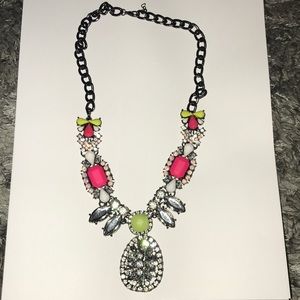 Necklace with bright color stones